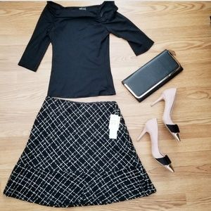 NWT Pinup Style👄Tweed-Like A-Line Skirt💄